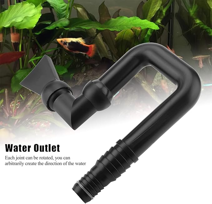U Return Pipe, Multipurpose U Tube Return Directional Pipe Tube Fish Tank Pump Nozzle for Aquarium Water Pump