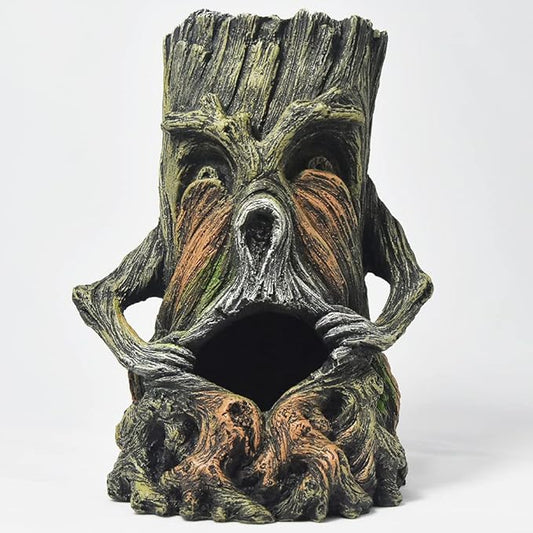 Fish Tank Decorations-Hollow Tree Trunk Aquarium Decorations Disney Aquarium Decorations for Betta Hideout Caves Large Aquarium Décor Thematic Ornaments