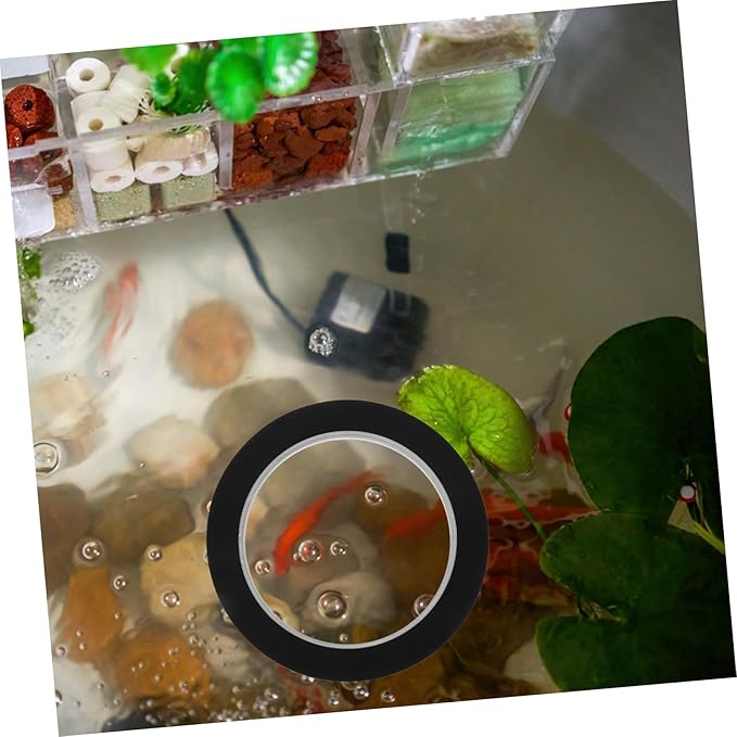 balacoo Floating Fish Dome Acrylic Cover for Fish Observation Durable Transparent Design for Outdoor Aquatic Plants Diameter with Black Base