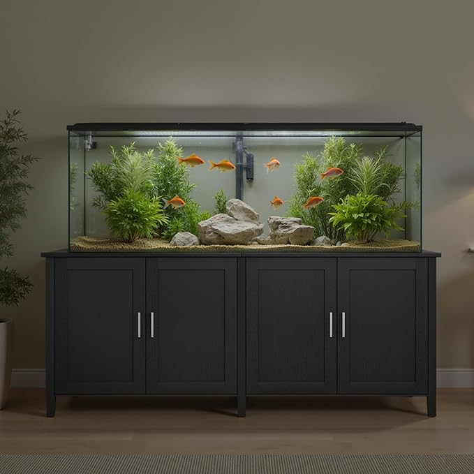 Miereirl 180-200 Gallon Fish Tank Stand, Heavy Duty Aquarium Stand,Fits 125/150/180/200 Gallon Tank Stand, Cabinet Storage for Fish Tank, Turtle Tank, Reptile Terrarium, 2200 lb Capacity