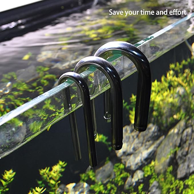 Zerodis Aquarium Pumps Pipe, Stainless Steel U Shape Fish Connector Easy to Install Aquarium Connecting Tube for Aquarium Air Pump Accessories (2 Minutes)