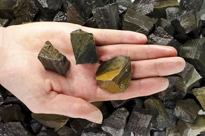 Fantasia Materials: 5 lbs Black Stripe Jasper Rough Stones from India