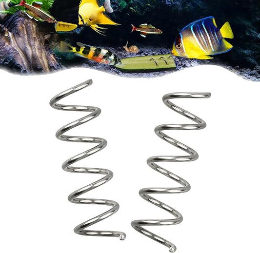 Fish Tank/Aquarium Vegetable Feeder,Bottom Sinking/Aquarium Vegetarian,Fresh Food Holder for Fish,Malawi Cichlid/pleco Fish/Clown Loach/Snails etc,2 Pack