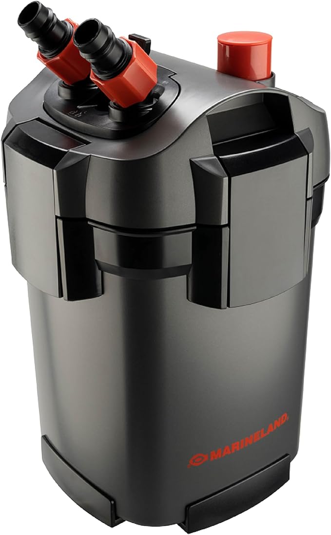 Marineland Magniflow 180 Canister Filter For Freshwater, Saltwater Aquariums Provides 3-Stage Mechanical, Chemical And Biological Filtration For a Clean Tank, With Rite-Size S Filter Media, 1 Count