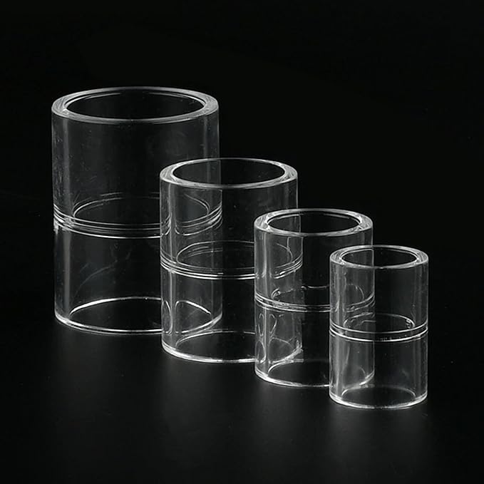 Generic 16 20 25 32 40 50mm Acrylic Pipe 90 Degree Elbow Transparent Plexiglass Fish Aquarium Water Tank Accessories Tank Tee Way Joints, Gold, 16mm