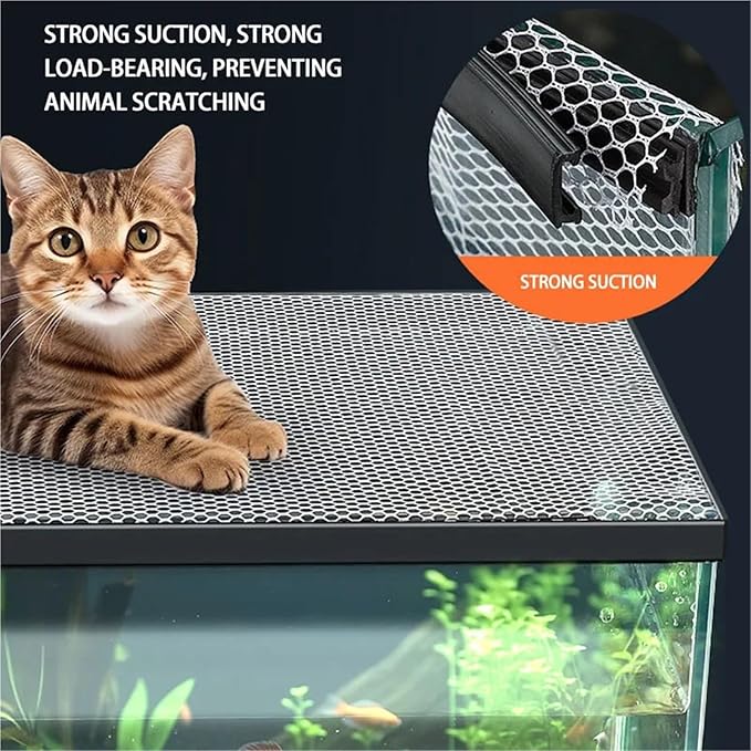 Mesh Screen Netting for Fish, DIY Magnetic Fish Tank Lid Multiple Sizes