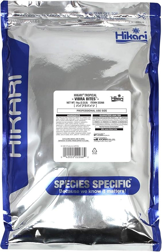 Hikari HK22266 2.2 Pound Vibra Bites Tropical Fish Food 2.2 lb (1kg) Red