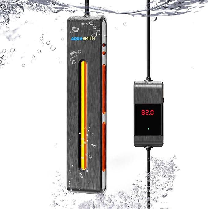 AQUASMITH Aquarium Heater,800W Fish Tank Heater,Suitable for 120-150 Gallon Fish Tank,Dual-chip Intelligent Temperature Control,Has a Variety of Intelligent Security Protection Functions