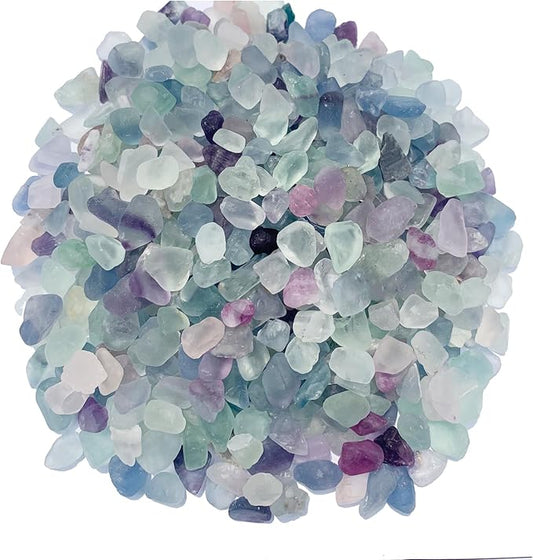 2 LB Small Crystals Rocks, Tumbled Chips Stone, Natural Quartz Crystals for Crafts, Pebbles for Indoor Plants, Decorative Stones for Vases, Succulents, Cactus