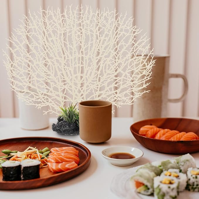 UPKOCH Simulated Coral Decoration 11.81X9.84X1.96 Inch Artificial Coral Ornament Sea Themed Decor for Aquarium and Sushi Plate Display