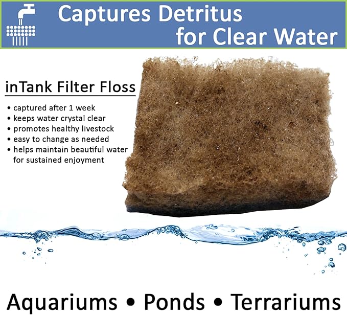 Five Star Filter Floss Premium 2 Inch Thick Aquarium Pond Filter Floss | Value Pack (3 Large Pads) 600 sqin | Double Bonded Poly Filter Pads | Easy Cut to fit | Clean Clear Water