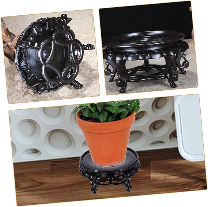 SUPVOX Resin Tray Pedestal Stand for Vase Aquarium Flower Pot Statue Decorative for Home Decoration and Display Ornaments
