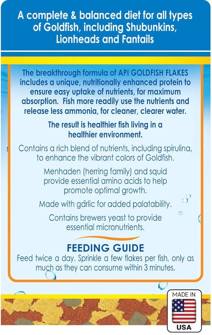 API GOLDFISH FLAKES Fish Food 1.1-Ounce Container