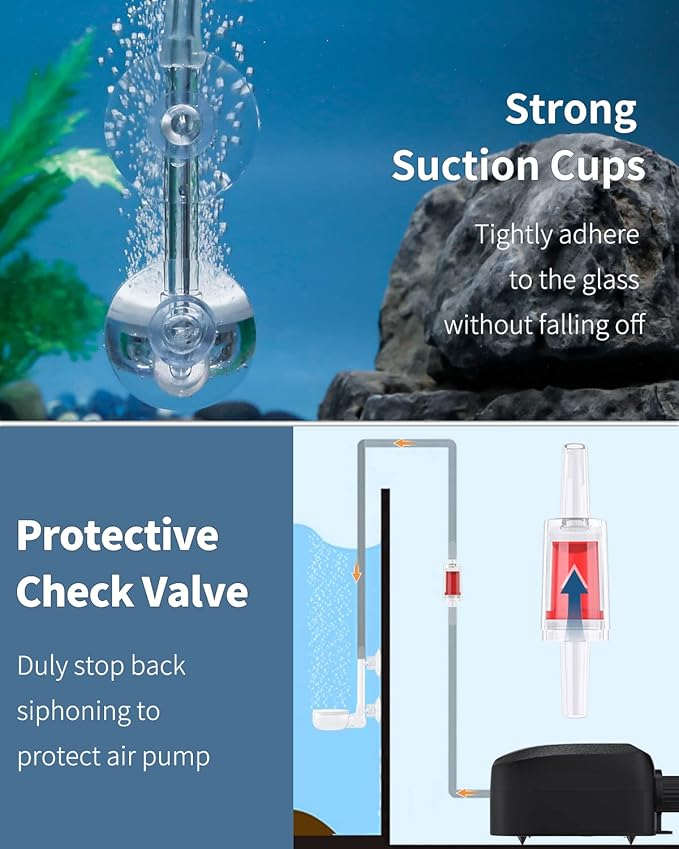 Pawfly Aquarium Air Stone Disc, 0.9 Inch Tiny Fish Tank Air Stone Kit Ultra-High Dissolved Bubbler Airstone with Accessories for Aquarium Fish Tank and Small Bucket(Pump and Tubing Not Included)