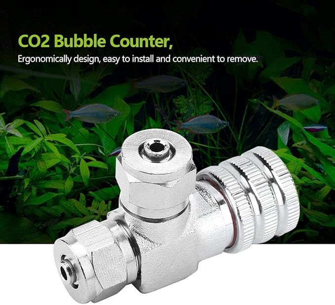 Zerodis Carbon Dioxide Refiner, CO2 Regulator Needle Check Valve Bubble Counter Carbon Dioxide Atomiser for Aquarium Plants Fish (02#)