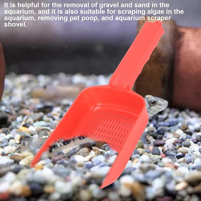Aquarium Sand Scooper & Gravel Shovel | Chute Design for Efficient Fish Tank Maintenance/Garden Pool | Plastic Sand Extraction Tool for Tank Growth & Debris