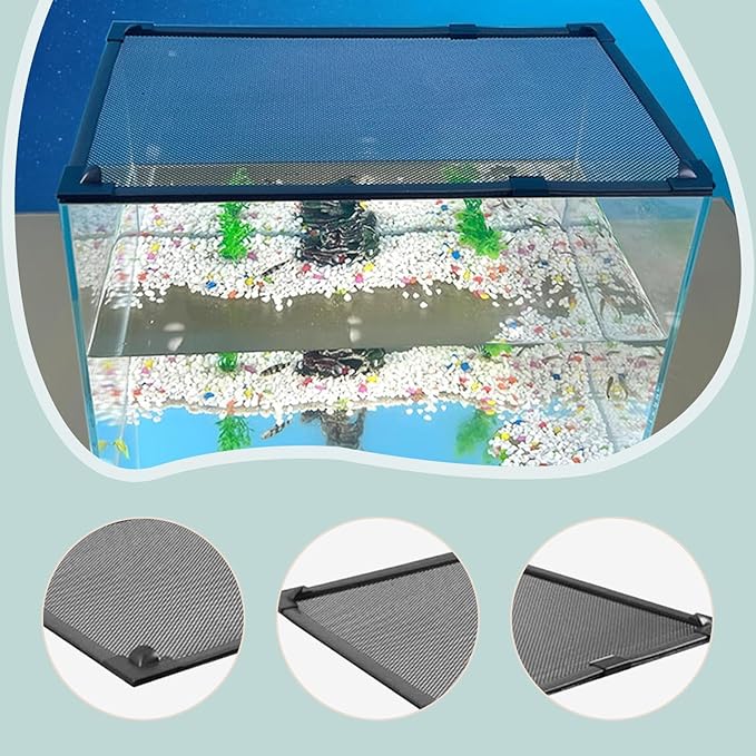 Aquarium Tank Cover Replacement Net Equipment for Easy Setup DIY Mesh Lid Custom Fit Fish Tank Top