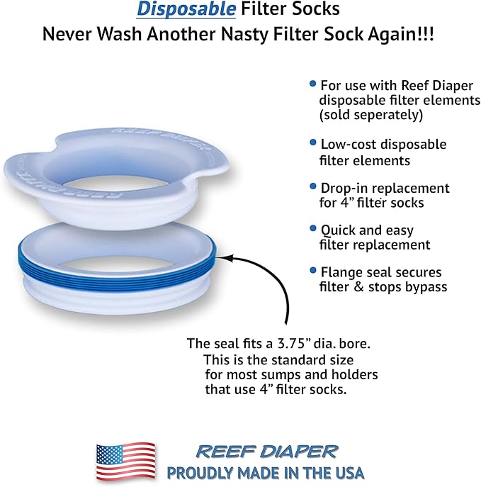 Disposable Filter Sock Flange Assembly, for Use with 4” Filter Elements