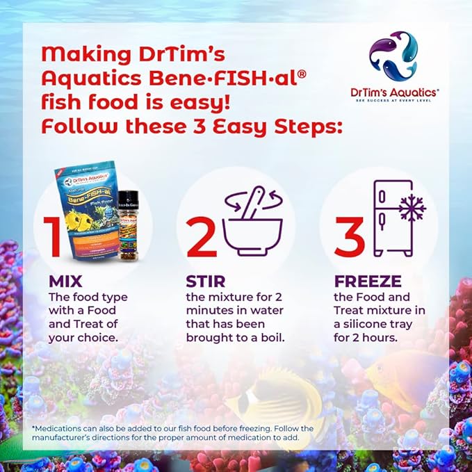 DrTim's Aquatics Fish Food Multi-Pack (5 Single Packs) (4.4oz, Marine Fish Food Multi-Pack (5 Single Packs))