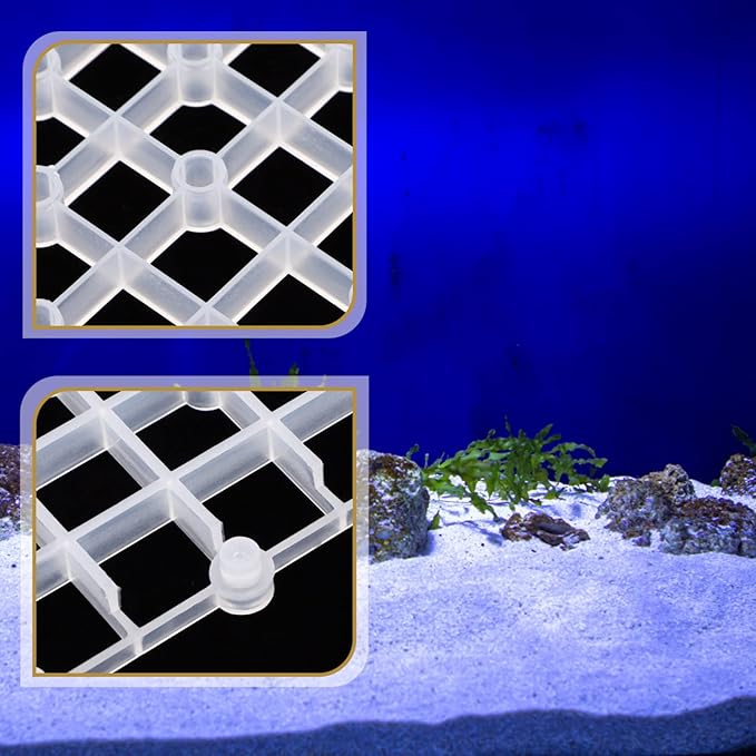 Mipcase Newborn Photography Props 2pcs Aquarium Fish Tank Divider Trays Plastic Egg Crate Tray Grid Bottom Board Fish Separator 26x17.5x0.5CM Transparent Small Fish Tank