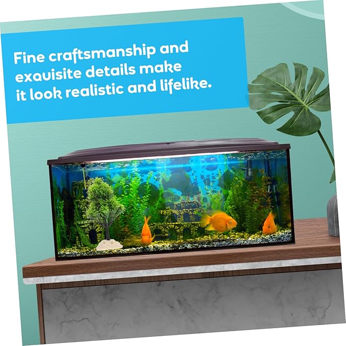 1pc Lifelike Christmas Tree Aquatic Plants for Fish Tank Decor Aquarium Landscaping Vivid Fake Water Plants for Home Desktop Aquarium Decoration