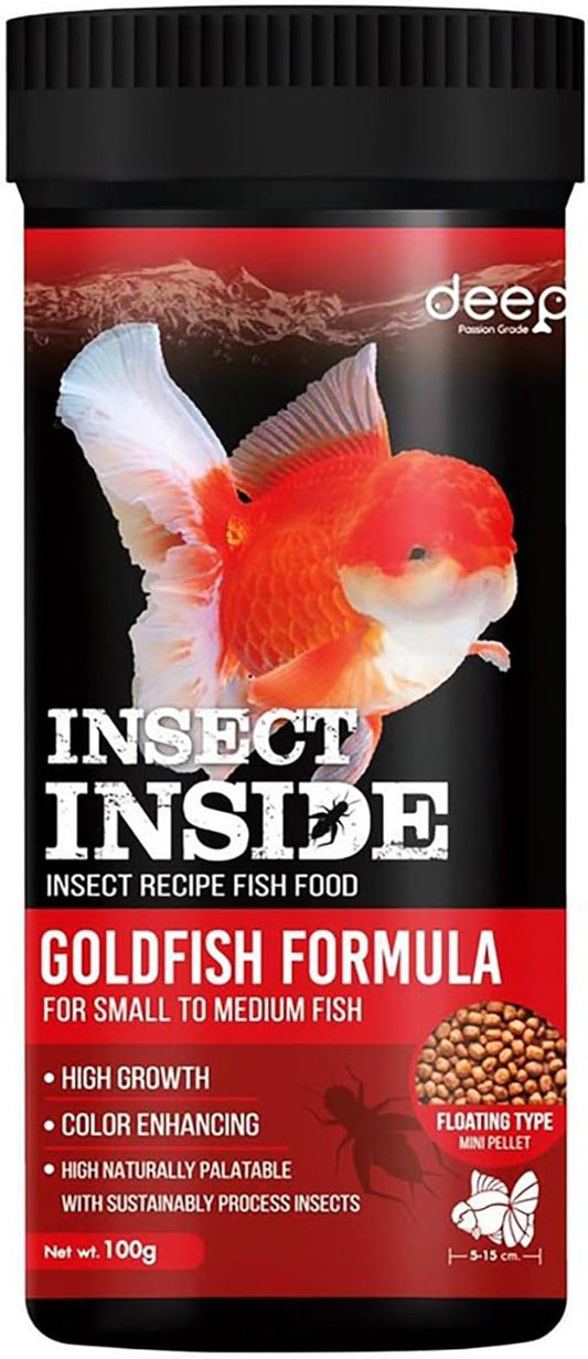 A.D.P. Deep Growth Fast & Jelly Enhancer 100 g. Goldfish Food Mini Floating Pellet 1.5 mm, High Protein 45% Build Big Body & Color Enhancing Aquarium Baby Newborn Fry Tropical Fish Food