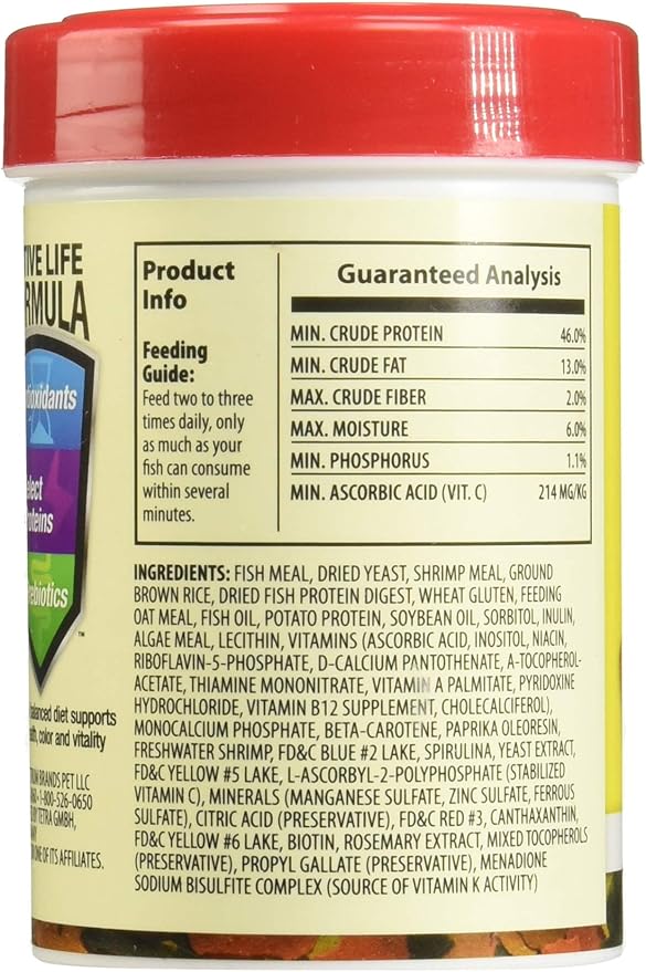Tetra 77160 TetraColor Tropical Flakes,1-Ounce,185 ml,(Pack of 2)