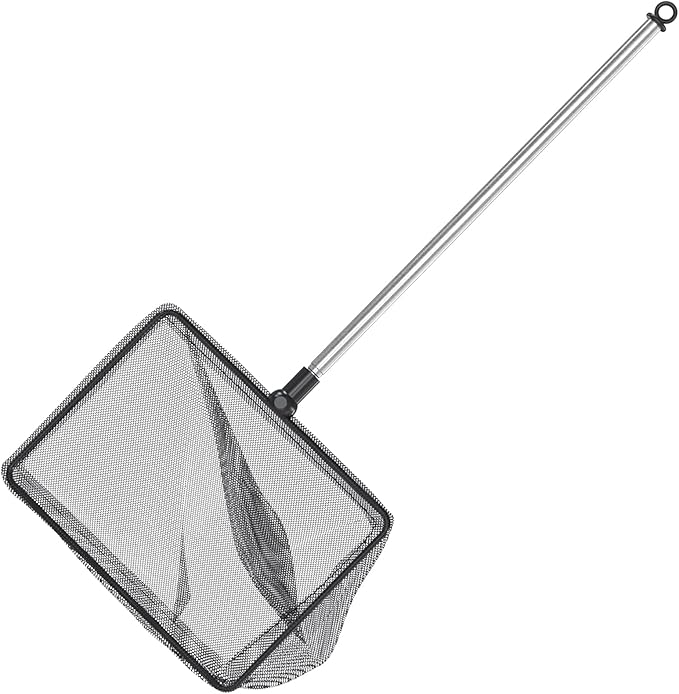 Pawfly Aquarium Fish Net with Extendable 9-24 Inch Long Handle for Betta Fish Tank Small Koi Pond and Pool