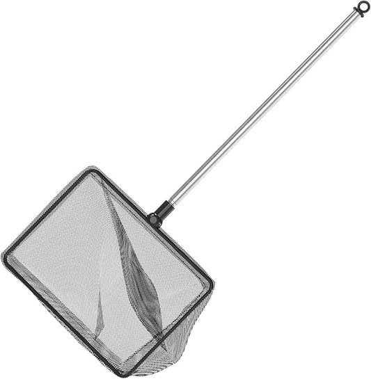 Pawfly Aquarium Fish Net with Extendable 9-24 Inch Long Handle for Betta Fish Tank Small Koi Pond and Pool