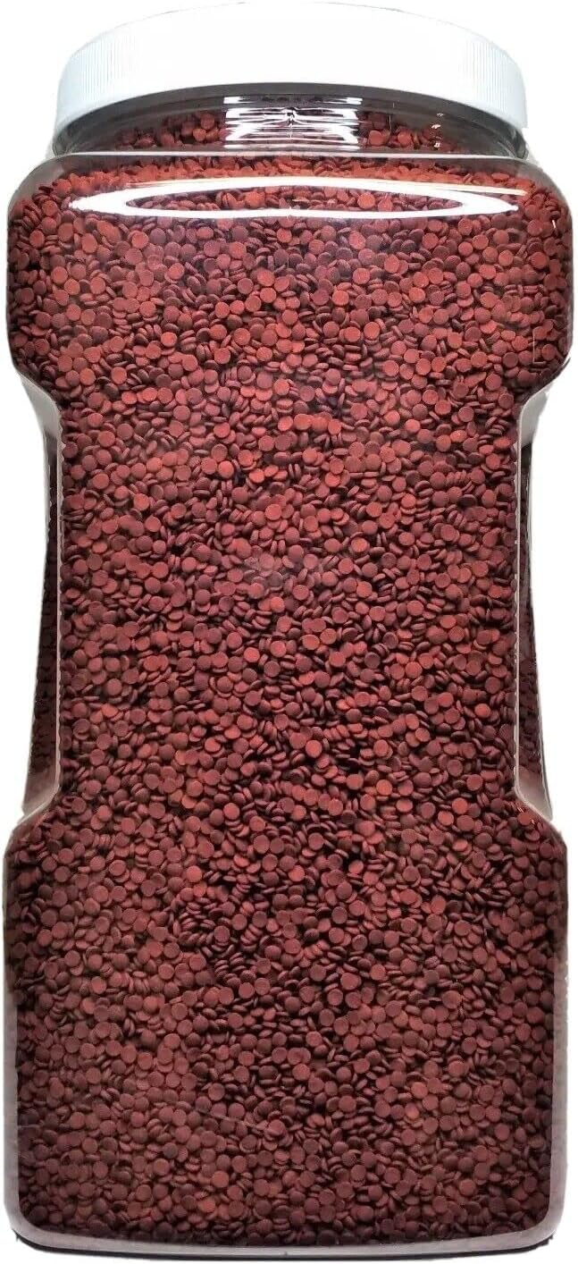 3.5mm - 1/8" Color Enhancing Sinking Micro Wafers for Bottom Fish, Shrimp, Crabs, Crayfish, All Tropical Fish…4-lb & 10oz lg Jar