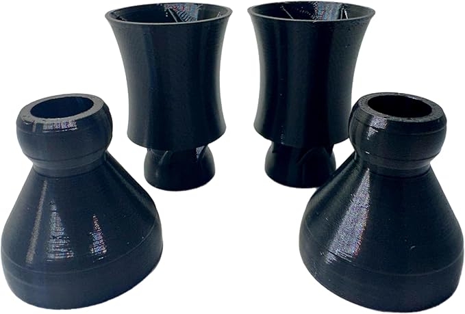Random Flow Generator Nozzles Compatible with Fluval FX2, FX4, FX6, TPU Upgrade Accessory, Black, Set of 2 with Adapters