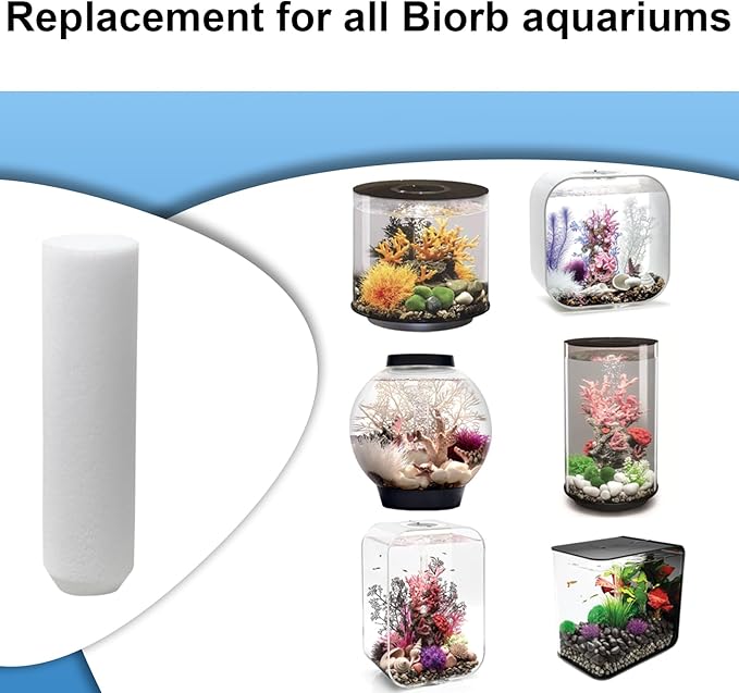 8-Pack Airstone Replacement for BiOrb Aquarium - Compatible with Classic, Halo, Tube, Life - Air Stone & Bubble Stone Diffuser