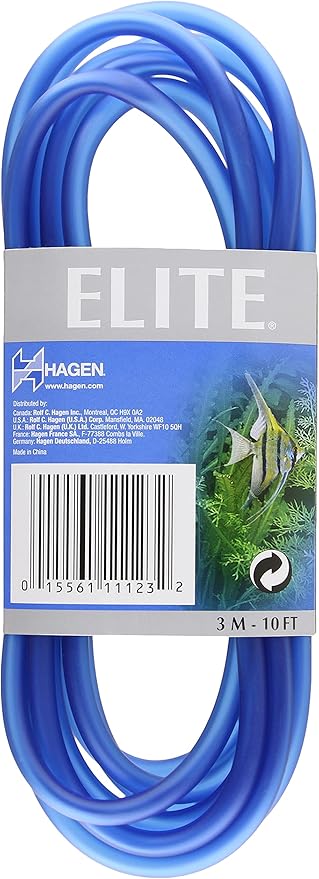 Elite Silicone Airline Tubing for Aquarium, 10-Feet, Blue