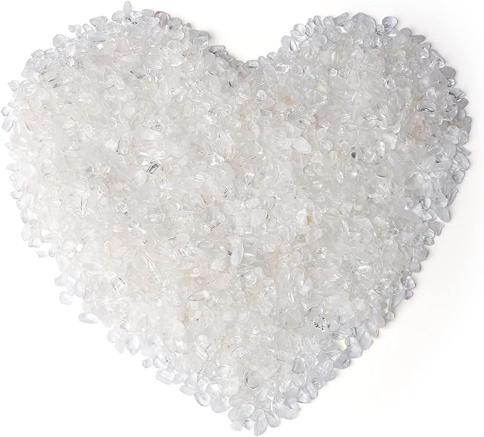 LAIDANLA Clear Quartz Crushed Stone Crystal Chips Bulk Natural Gemstones Healing Reiki Crystals Mini Quartz Vase Filler Aquarium Gravel 100g