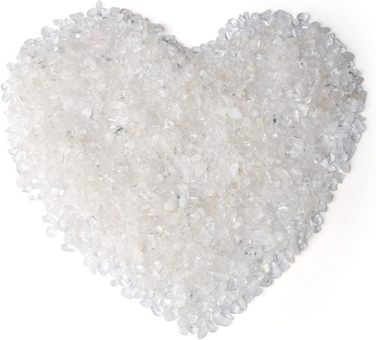 LAIDANLA Clear Quartz Crushed Stone Crystal Chips Bulk Natural Gemstones Healing Reiki Crystals Mini Quartz Vase Filler Aquarium Gravel 100g