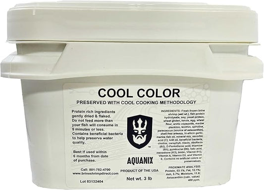 Cool Color Enhancing Tropical Fish Flake with Brine Shrimp, 3 lb
