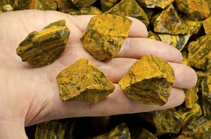 Fantasia Materials: 1 lb Tiger Jasper Rough Stones from India