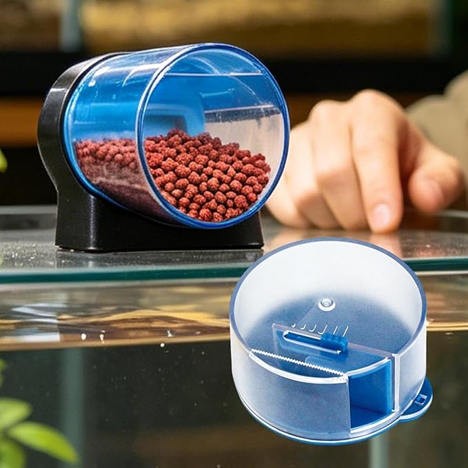 Aquarium Feeder, Smart Fish Food Timer, Automatic Feeding Device, Programmable Portion Control System, Silent Pet Care Tool for Small Tank Betta Turtle Home Travel Holiday