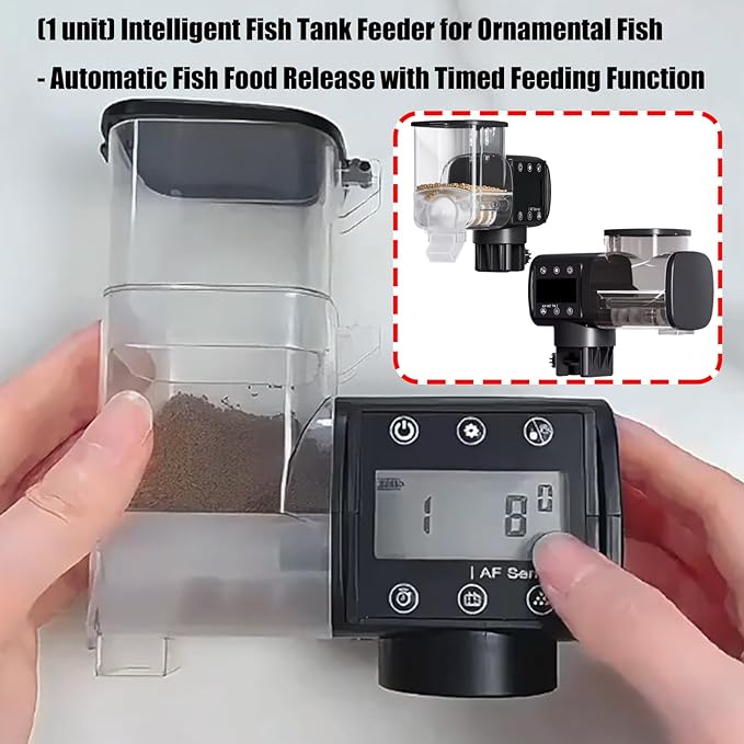 Automatic Fishtank Feeder Digital Timer Control Quiet Feeding Device for Feeding Easy Maintenances Feeder Automatic Food Dispenser