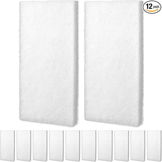 Threlaco 12 Pack Filter Pads for Aquarium Fish Tanks, Aquarium Polyethylene Media Pads