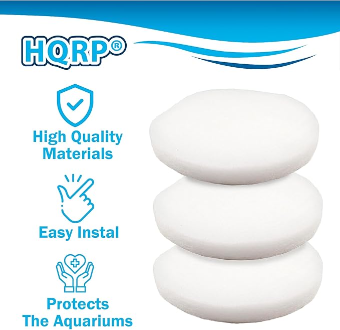 HQRP 6-Pack Fine Media Filter Pad Compatible with Eheim Classic 600 (2217) External Canister Filter, Part # 2616175 Replacement