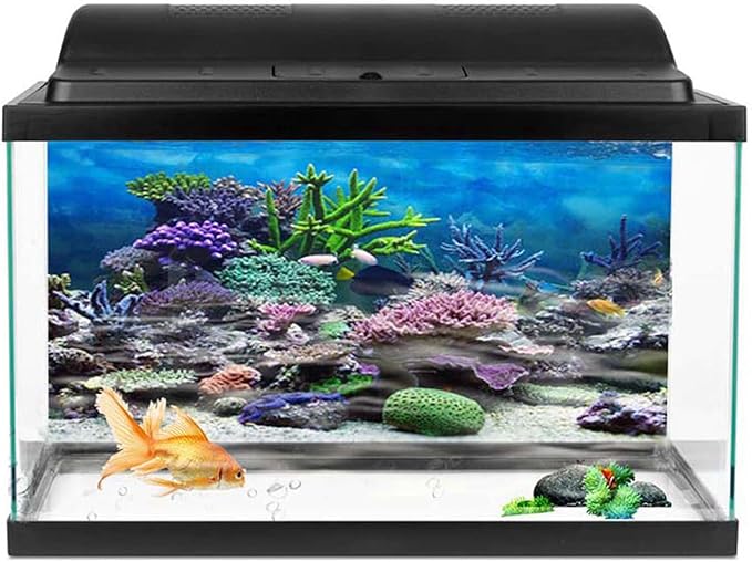 Fish Tank Poster, PVC Adhesive Fish Tank Decorations Pictures Aquarium Fish Tank Background Poster Underwater Backdrop Decoration Paper (122 * 61cm)
