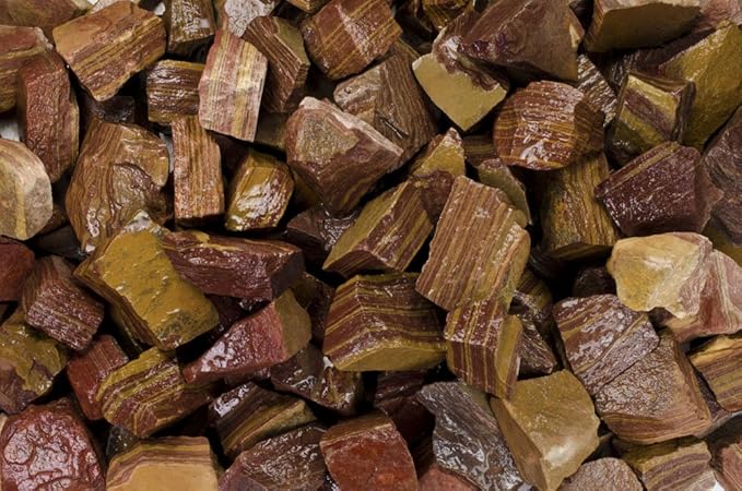 Fantasia Materials: 1 lb Brown Stripe Jasper Rough Stones from India