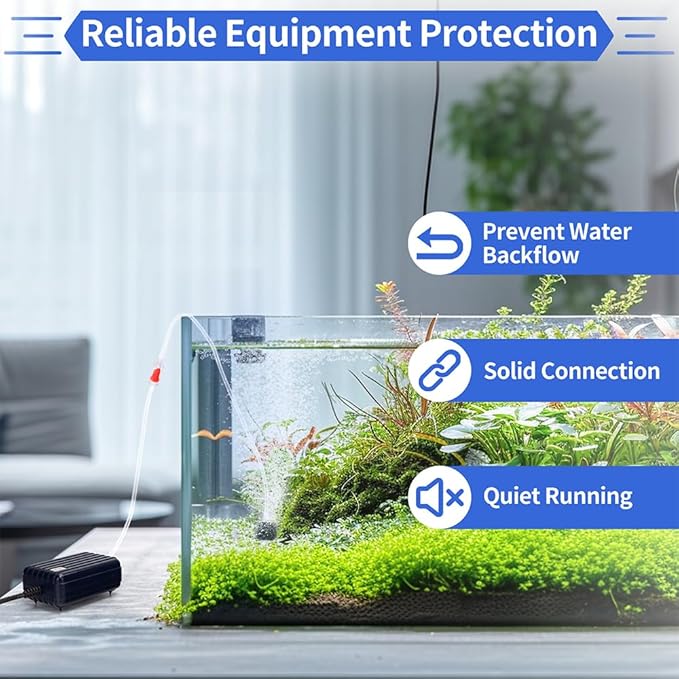 DaToo Aquarium Air Pump Check Valve 12PCS Fish Tank One Way Non-Return Check Valve Air Pump Accessories for 3/16 Inch Airline Tubing