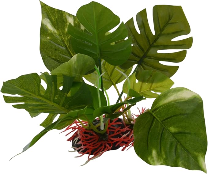 CNZ Landscaping Plastic Plant Decoration for Aquarium Fish Tank Reptile Terrarium