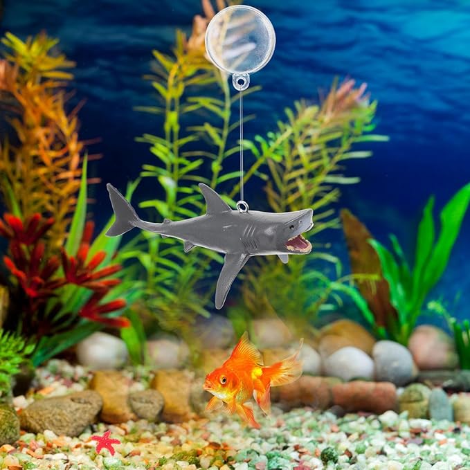 Beaupretty 2 Sets Fish Decoration Fish Tank Floating Decorations Fish Tank Accessories Sharks Aquarium Layout Prop