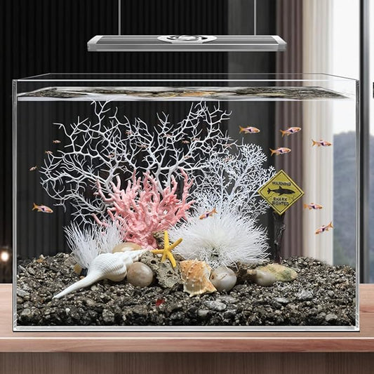 AWXZOM Fish Tank Decorations (fish tank not included), aquarium coral decorations and Aquarium Artificial Plastic Plants Set, betta fish tank accessories coral ornaments aquarium coral Aquarium Décor
