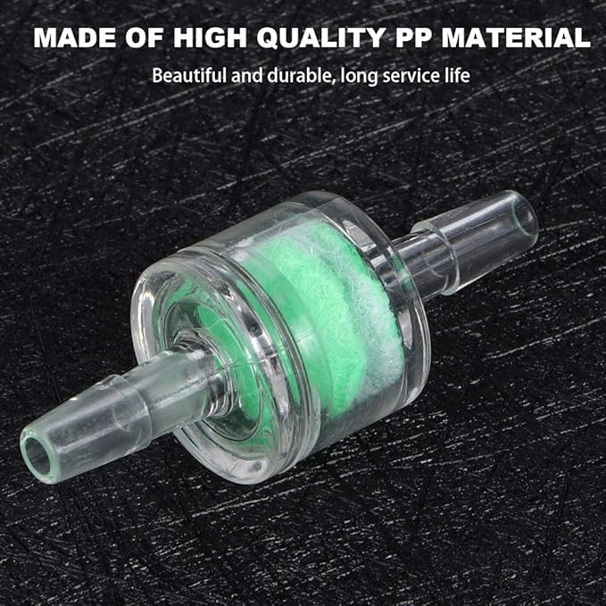 10PCS ABS Silicone Tube Filter, Plastic Fish Tank Check Valve, Aquarium Hose Filters for Fish Tanks and Aquarium(4MM)