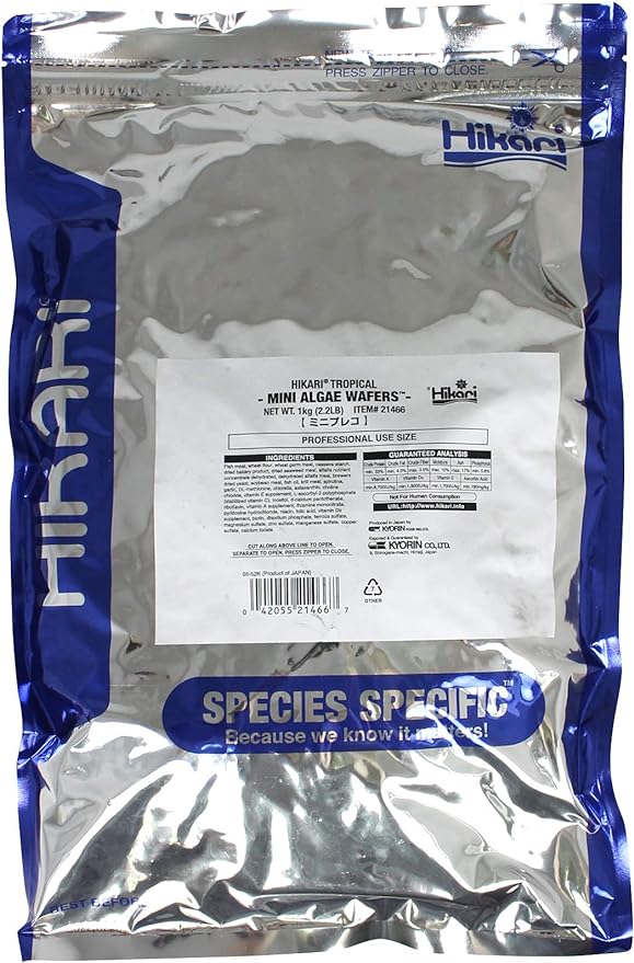 Hikari Tropical Mini Algae Wafers Fish Food, 2.2 lb (1kg)