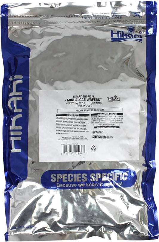 Hikari Tropical Mini Algae Wafers Fish Food, 2.2 lb (1kg)
